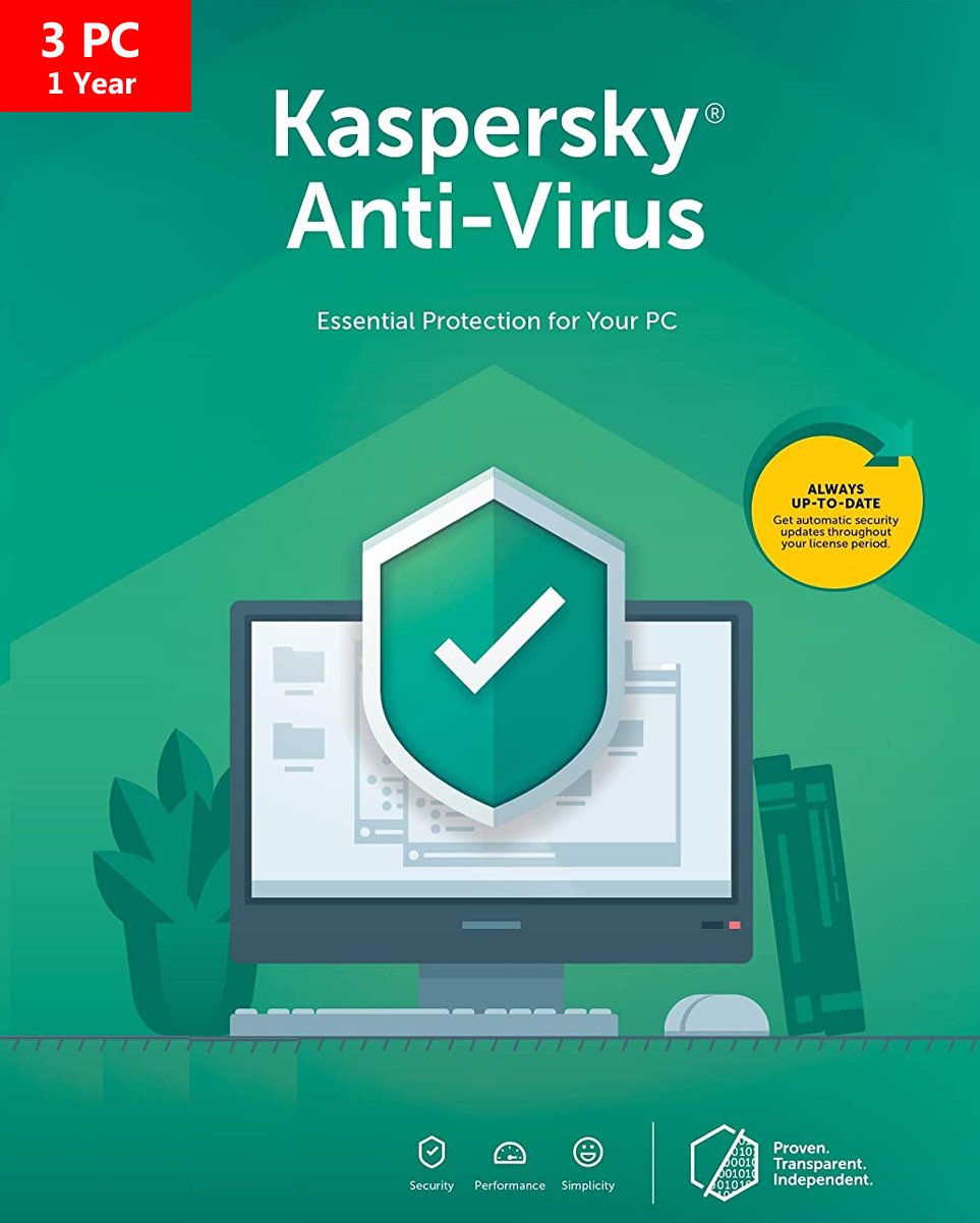 Kaspersky Anti-Virus 2020 - 1 YR - 3 PC