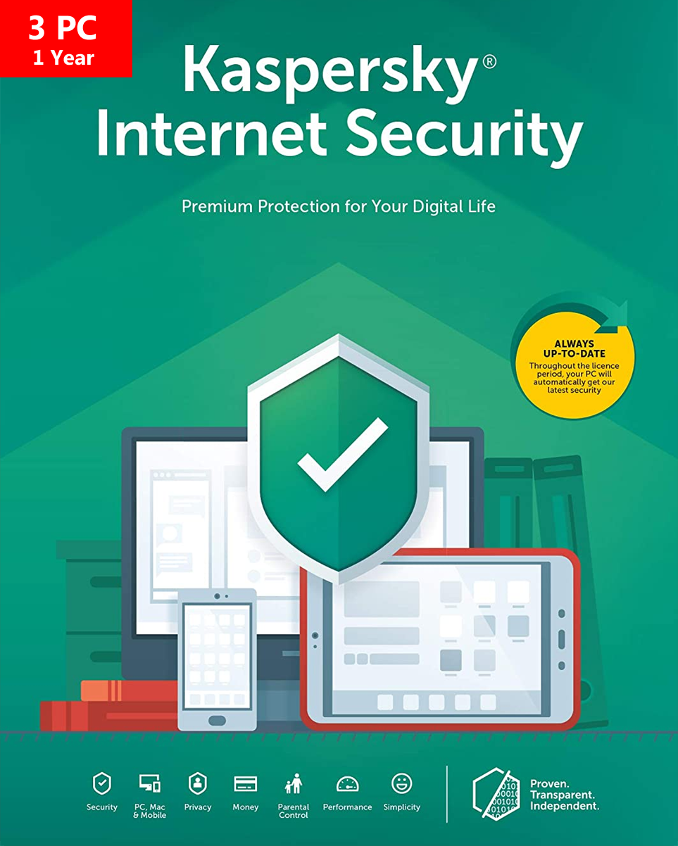 Kaspersky Internet Security 2020 - 1 YR - 3 Devices